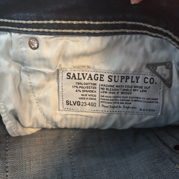 Salvage x Buckle Jeans Mayhem Boot Mens 38L Stretch Denim Dark Wash - Picture 7 of 9